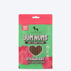 HUFT Yum Nums: Real Chicken & Fruity Soft Sticks Treat Combo For Dog - 225 gm (Each 75g)