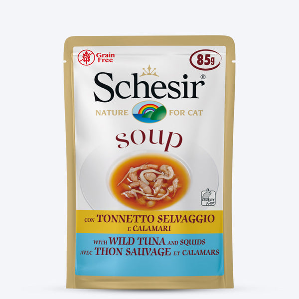 Schesir Wild Tuna With Squid Soup For Adult Cats - 85g